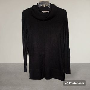 Daisy Fuentes Black Long Sleeve Cowl Neck Tunic Top Small